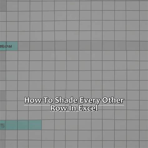 How To Shade Every Other Row In Excel