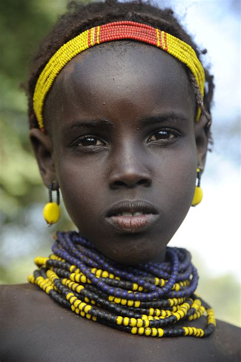 Ethiopia Omo Valley Young Girl From The Dassanech Tribe A Photo On