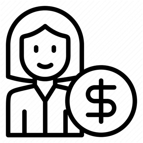 Buyer Woman Accountant Client Customer Investor Seller Icon