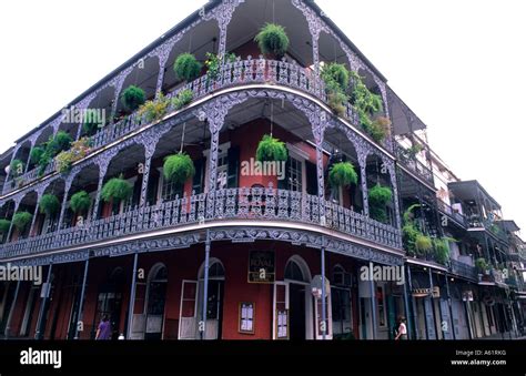 Beautiful Architecture And Iron Railings In The French Quarter In