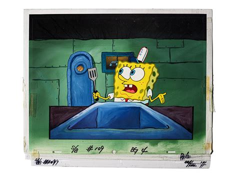 Animation Cel Used In Production Of Spongebob Squarepants National