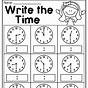 Telling Time To The Half Hour Worksheets