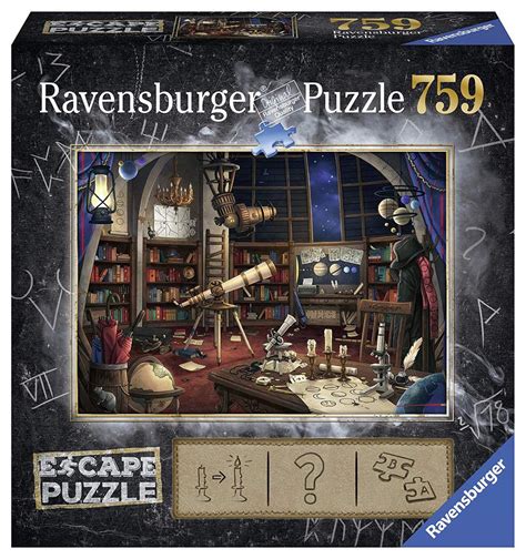 An escape room, also known as an escape game or exit game, is a game in which a team of players discover clues, solve puzzles, and accomplish tasks in one or more rooms in order to accomplish a specific goal in a limited amount of time. Ravensburger Escape 1 - The Observatory Puzzle, 759 Piece ...