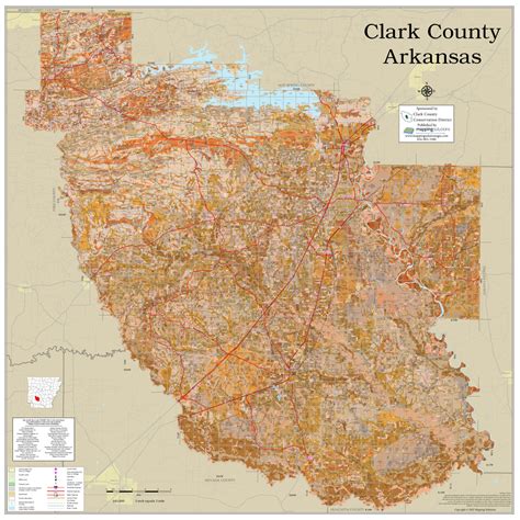 Clark County Arkansas 2022 Soils Wall Map Mapping Solutions
