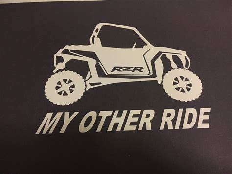 Two 2 My Other Ride Vinyl Decals Stickers Sxs Rzr Free Shipping Etsy