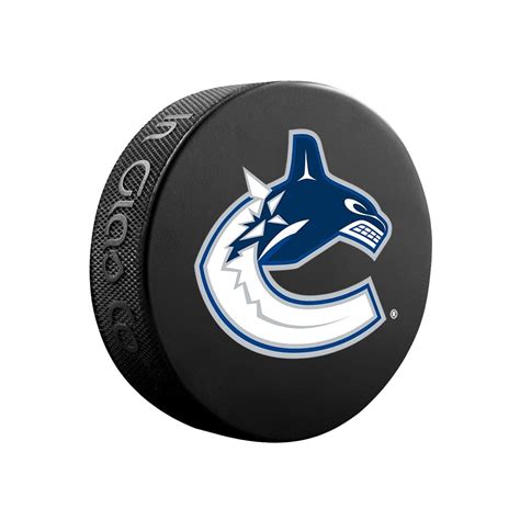 vancouver canucks inglasco nhl basic logo hockey puck