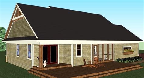 Rear Elevation Of Cottage Craftsman House Plan 42618 House Plans 3