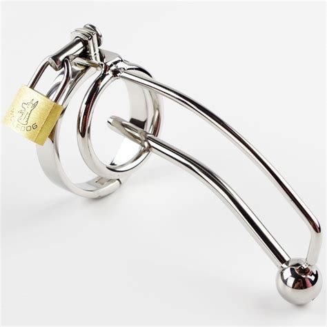 male urethral sound lock in chastity device 5 rings to choose fetish metal sex toy catheters