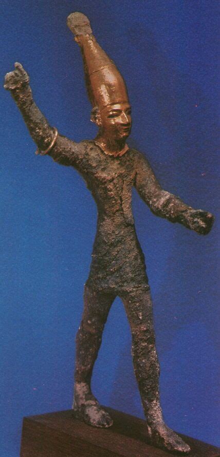 Statue Of The God Baal In His Raised Right Hand He Held A Thunderbolt