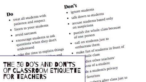 30 Dos And Donts Of Classroom Etiquette For Teachers And Students