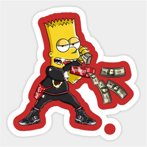 Dope Bart Bart Simpson Sticker Teepublic