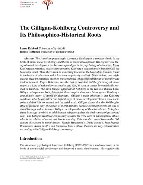 Kohlberg And Gilligan Theory Of Moral Development Slidesharedocs