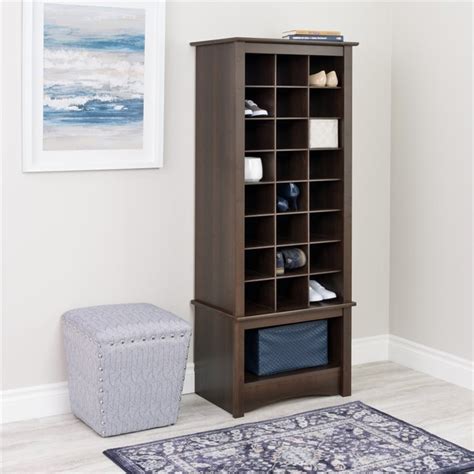 Maybe you would like to learn more about one of these? prepac tall shoe cubbie cabinet in espresso - eusr-0008-1
