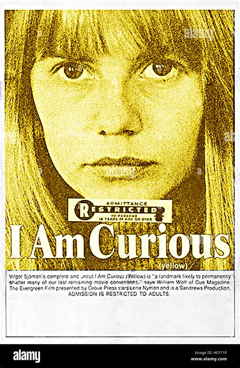 I Am Curious Yellow Poster Art Lena Nyman 1969 Filmed In 1967