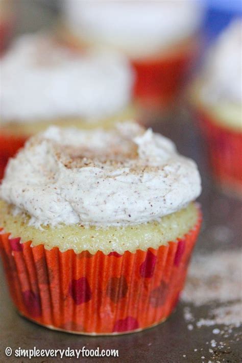 mini snickerdoodle cupcakes with cinnamon frosting simple everyday food