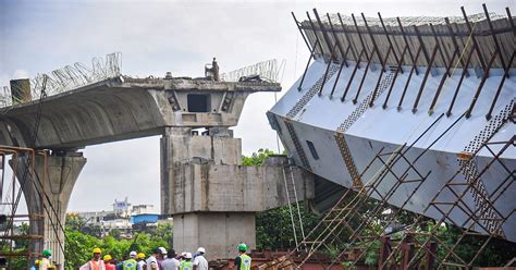 Mumbai 14 Workers Injured As Flyover Under Construction Collapses In