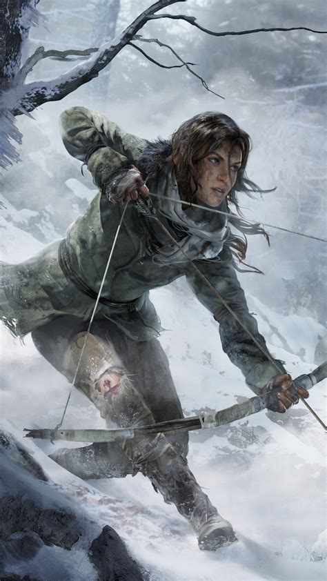 Wallpaper Rise of the Tomb Raider, game, forest, snow, bow, wind, screenshot, , 4k, 5k, PC, 2015 ...