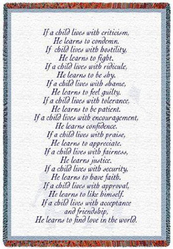 Children Learn What They Live Famous Poem By Dorothy Law