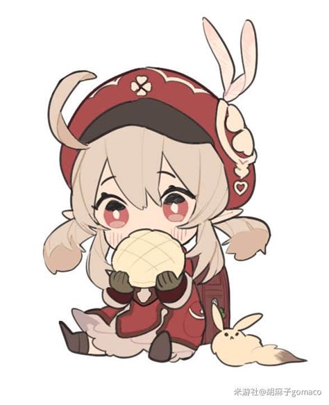 See a recent post on tumblr from @ppolamac about qiqi. FANART Klee eating melon pan by 胡麻子gomaco - Genshin Impact - Official Community