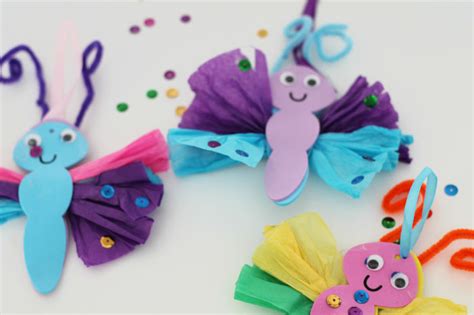 Tissue Paper Butterfly Craft In The Playroom