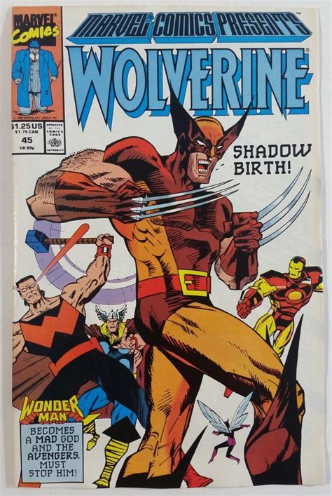 1990 Marvel Comics Presents Wolverine 45 Shadow Birth Comic Book