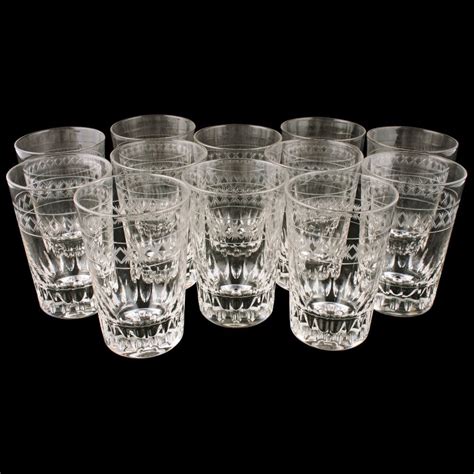 Antique Glass Tumblers Edwardian Drinking Glasses