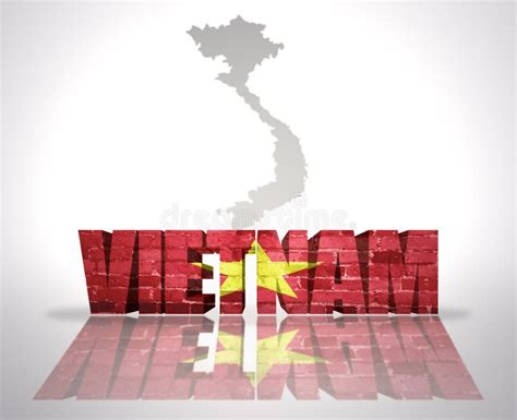 Word Vietnam Made Of Photo With Vietnam National Flags Stock