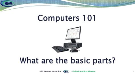 Computer 101 What Are The Basic Parts Of A Computer Youtube