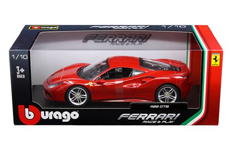 Bburago 118 Ferrari Race And Play Ferrari 488 Gtb Red M And J Toys