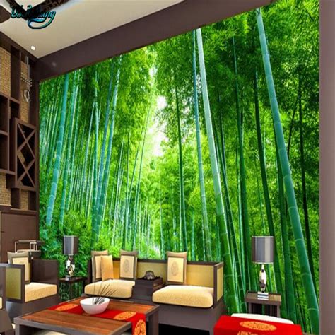 Beibehang Custom Non Woven Wallpaper Wall Murals Bamboo Jungle