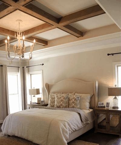 Bedroom With Tray Ceiling Bedroom False Ceiling Design Coffered