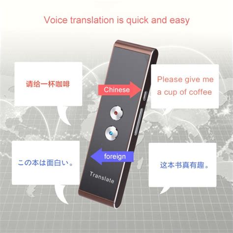Portable Voice Translator Smart Consumer Electronics Two Way Real Time