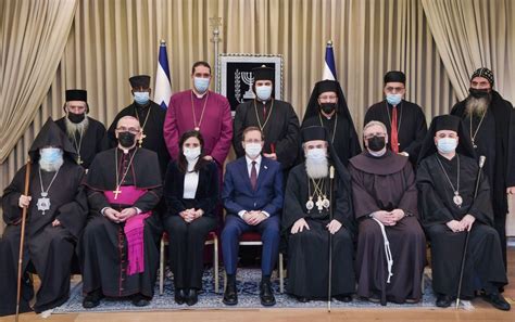 Israel President Herzog Hosts New Years Eve Reception For Church