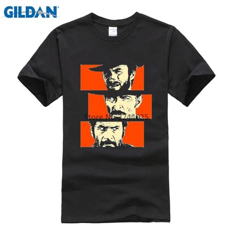 Gildan Funny T Shirt Clint Eastwood Good Bad T Shirt Men 2017 Blondie Angel Eyes Men T Shirt