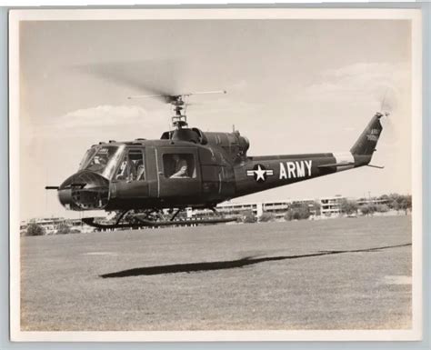 1950s Original Bell Xh 40 Uh 1 Prototype Helicopter Us Army Photo