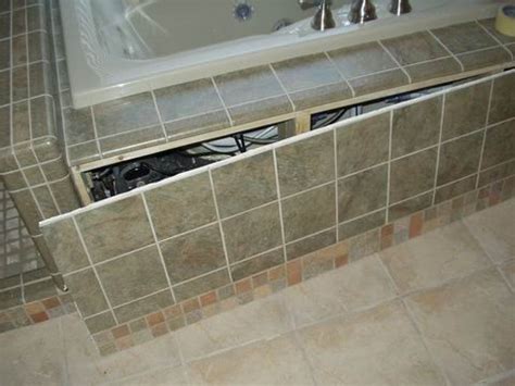 Backs of shelves are access panels to under the jet tub. Access Panel for Jacuzzi - Ceramic Tile Advice Forums ...