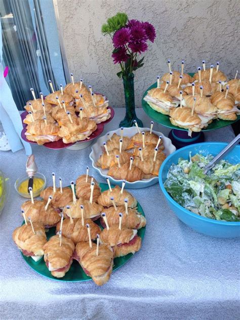 Slice the croissants horizontally and lay them all out on a platter. baby mermaid baby shower - Google Search | Sea birthday ...