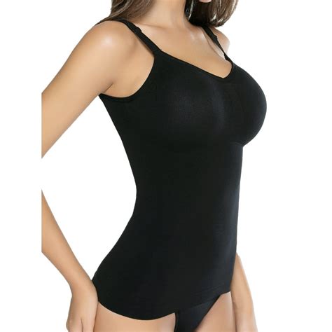 Qric Qric Womens Tummy Control Shapewear Tank Tops Seamless Body Shaper Compression Top