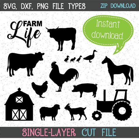 Download Farm SVGs Rooster SVG Horse SVG Steer SVG Cow svg Tracker