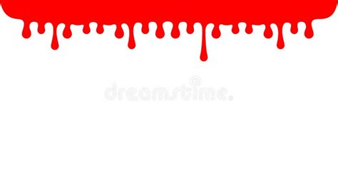 Blood Drop Blood Stains Isolated On White Blood Dripping For