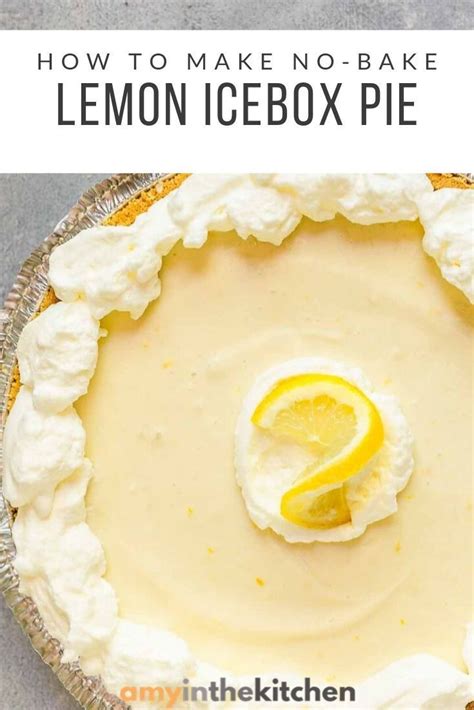 Sauces, pastas, oils & dressings No-Bake Lemon Icebox Pie | Recipe | Lemon icebox pie ...