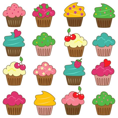 Cupcakes Clip Art Clipart Commercieel En Persoonlijk Etsy Nederland