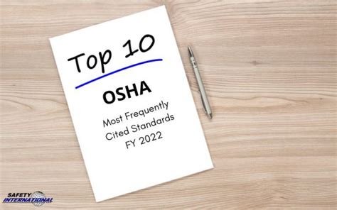 The Top 10 Most Frequently Cited Osha Standards For 2022 Safety