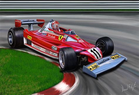 Niki Lauda Su Ferrari 312 T2 1977 Ferrari Motorsport Art