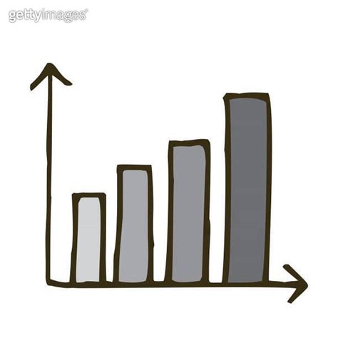 Doodle Graph Chart Icon Or Logo Hand Drawn With Thin Black Line