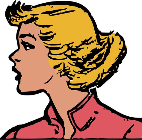 blonde female head free vector graphic on pixabay