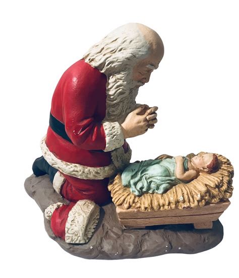 1976 Kneeling Santa Baby Jesus Rp Gauer Vargas Christmas Etsy