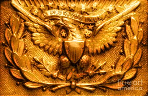American Civil War Union Army Brass American Eagle Emblem Digital Art
