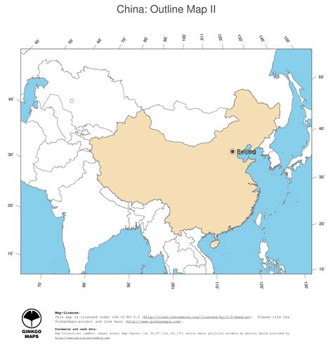 China Map Outline China Vector Country Map Map Outline With Dots