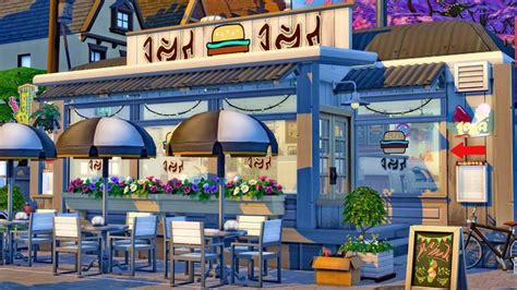 Sims 4 🍔 Restaurant Diner Speed Build No Cc Sims 4 Restaurant